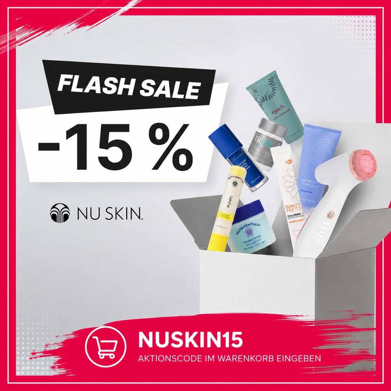 Nu Skin Flash Sale vom 9.-11. Juni mit 15% EXTRA Rabatt auf alles