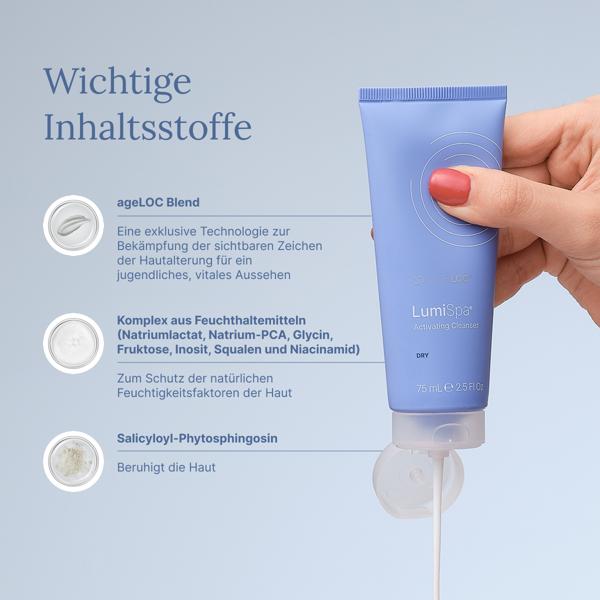 ageLOC Activating Cleanser für trockene haut - inhaltsstoffe
