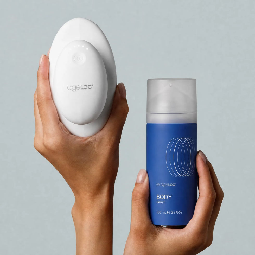 Nu Skins Wellspa iO System mit ageLOC Body Serum gegen Cellulite