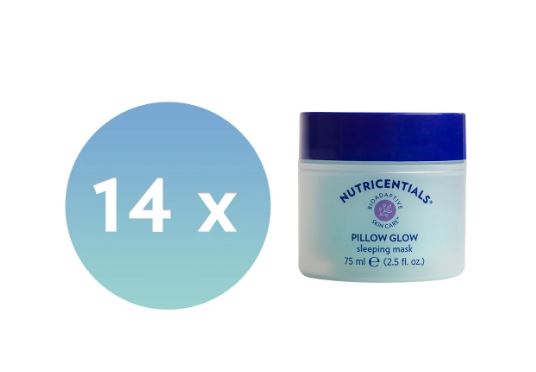 Nutricentials Pillow Glow Sleeping Mask im Business Kit mit 14 Dosen: Pillow Glow Pro Pack