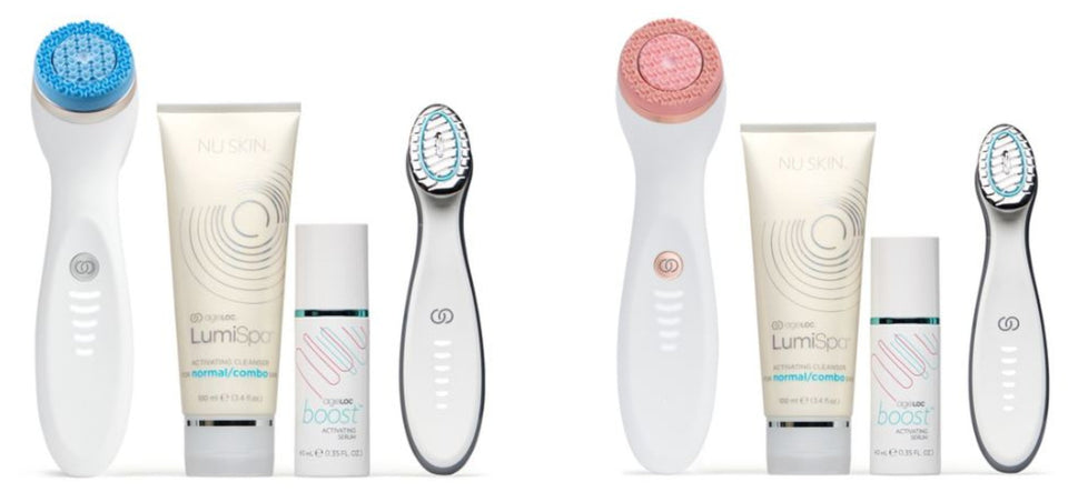 LumiBoost io in Blau und Rose Gold