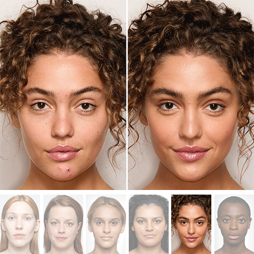 Users of Bioadaptive* BB+ Skin Loving Foundation of different skin types