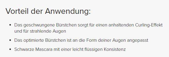 Vorteil de Anwendung von Curling Mascara von Nu Skin