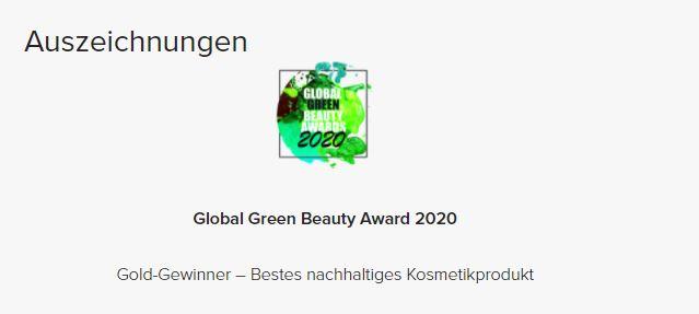 Wereldwijd groen Beauty Onderscheiding voor Day Away Micellair Beauty water 